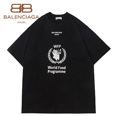 BALENCIA**-04209 발렌시아가 블랙 WFP 티셔츠 남여공용