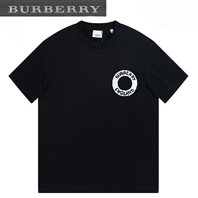 BURBERRY-04195 버버리 화이트 아플리케 장식 티셔츠 남성용