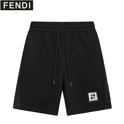 FENDI-04208 펜디 화이트 FF 아플리케 장식 스웨트쇼츠 남여공용