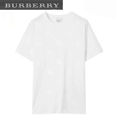 BURBERRY-80720871 버버리 블랙 EKD 코튼 티셔츠 남여공용