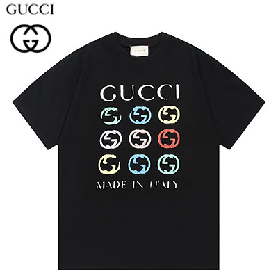 GUCCI-04206 구찌 아이보리 프린트 장식 티셔츠 남여공용