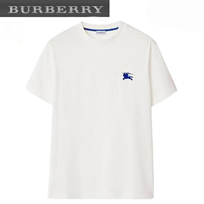 BURBERRY-80882981 버버리 블랙 코튼 티셔츠 남성용