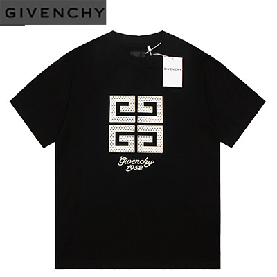 GIVENCHY-04296 지방시 블랙 4G 아플리케 장식 티셔츠 남여공용