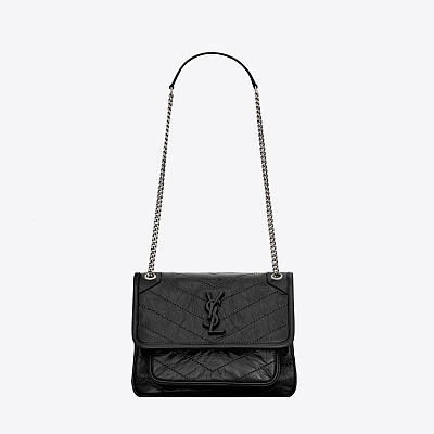 [스페셜오더]YSL-755857 생 로랑 블랙 램스킨 NIKI 점보 숄더백 47cm