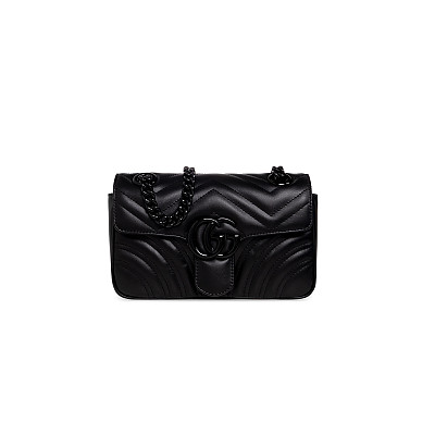 [스페셜오더]GUCCI-446744 1000 구찌 GG 마몽 블랙 미니 숄더백