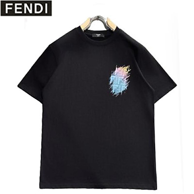 FENDI-05106 펜디 화이트 FF 프린트 장식 티셔츠 남성용