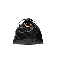 BALENCIAGA-742942 발렌시아가 블루 데님 CRUSH 스몰 토트백 24cm