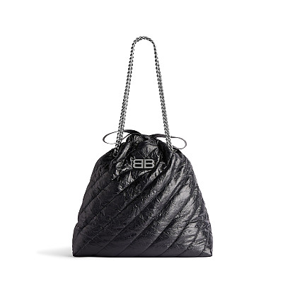 BALENCIAGA-742942 발렌시아가 블루 데님 CRUSH 스몰 토트백 24cm