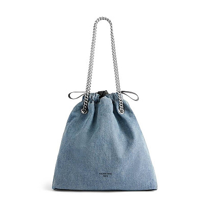 BALENCIAGA-742942 발렌시아가 블랙 CRUSH 스몰 토트백 24cm