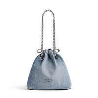 BALENCIAGA-742941 발렌시아가 블랙 CRUSH 미디엄 퀄티드 토트백 39cm