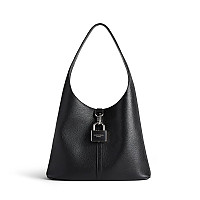 BALENCIAGA-771635 발렌시아가 블랙 LOCKER 스몰 호보백 15cm