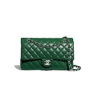 CHANEL-A01112 샤넬 화이트 램스킨 클래식 11.12 미디엄 플랩 백 25.5cm Silver-Tone Metal