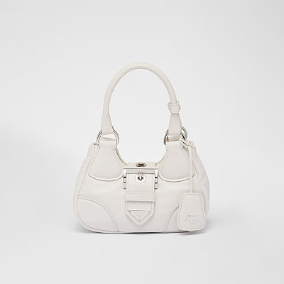 PRADA-1BA381 프라다 화이트 문 패딩 나파 가죽 백 22cm