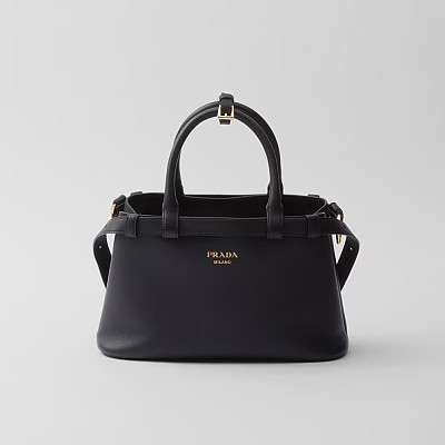 PRADA-1BA416 프라다 블랙 벨트 라지 핸드백 37cm