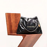 CHANEL-AS4486 샤넬 24C 뉴사이즈 블랙 실버 22 핸드백 45cm