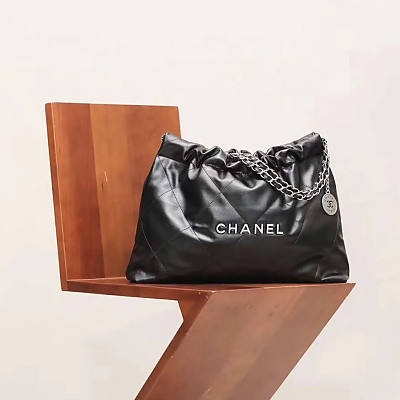 CHANEL-AS4486 샤넬 24C 뉴사이즈 블랙 골드 22 핸드백 45cm