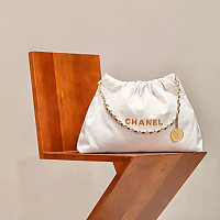 CHANEL-AS4486 샤넬 24C 뉴사이즈 블랙 실버 22 핸드백 45cm