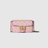 GUCCI-783124 구찌 페일 블루/브라운 GG 오피디아 수퍼 미니 숄더백 20cm