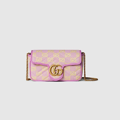 GUCCI-783124 구찌 페일 블루/브라운 GG 오피디아 수퍼 미니 숄더백 20cm