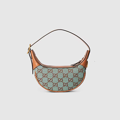 GUCCI-783141 구찌 페일 블루/브라운 GG 수퍼 미니 숄더백 16.5cm