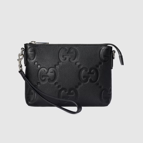 GUCCI-761747 구찌 블랙 점보 GG 스몰 파우치&메신저백 23cm