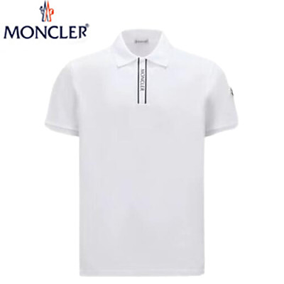 MONCLER-J10918 몽클레어 화이트 로고 모티프 폴로 셔츠 남성용