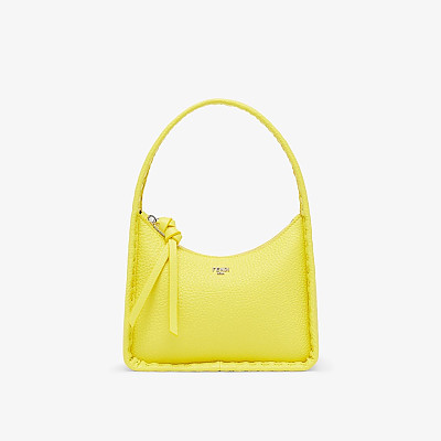 FENDI-8BS094 펜디 옐로우 264 탑스티치 펜데센스 미니 호보백 20.5cm