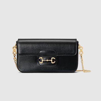 GUCCI-‎752002 구찌 베이지/에보니 GG 홀스빗 1955 미니백 21.5cm