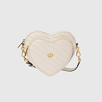 GUCCI-‎751628 구찌 블랙 인터로킹 G 미니 하트 숄더백 20cm