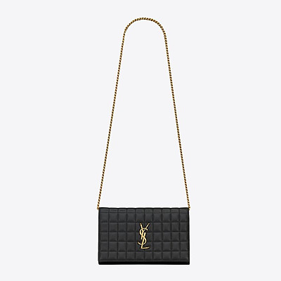 YSL-764809 생 로랑 블랙 카산드라 마틀라세 까레 미니 카메라백 19.5cm