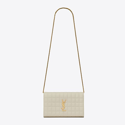 YSL-743346 생 로랑 블랙 램스킨 카산드라 체인 클러치 23cm