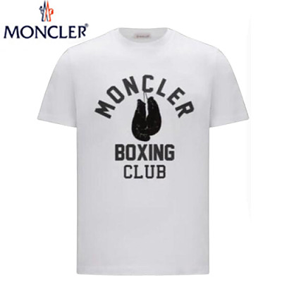 MONCLER-05292 몽클레어 화이트 프린트 장식 티셔츠 남여공용