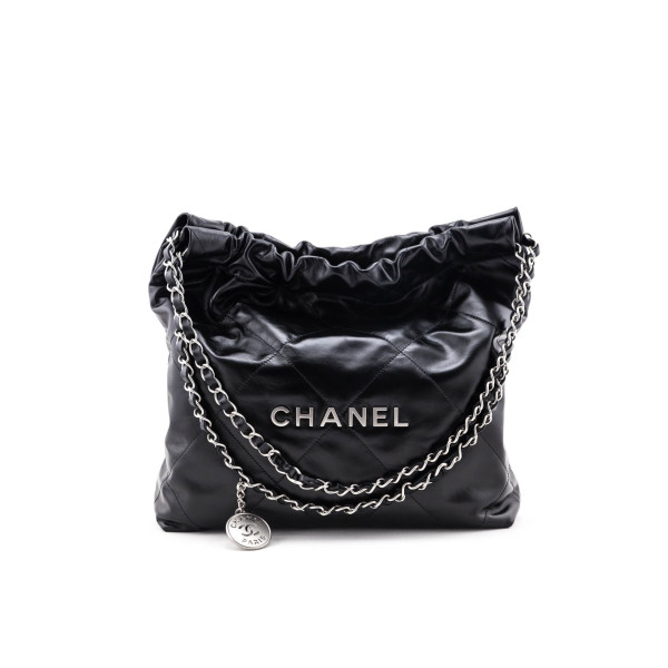 CHANEL-AS3260 샤넬 블랙/실버 22 스몰 호보백 35cm