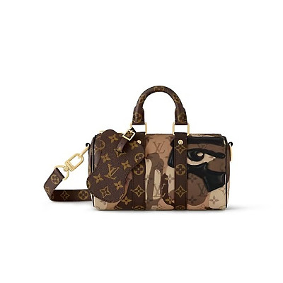 LOUIS VUITTON-M12627 루이비통 베이지 모노그램 키폴 반둘리에 25