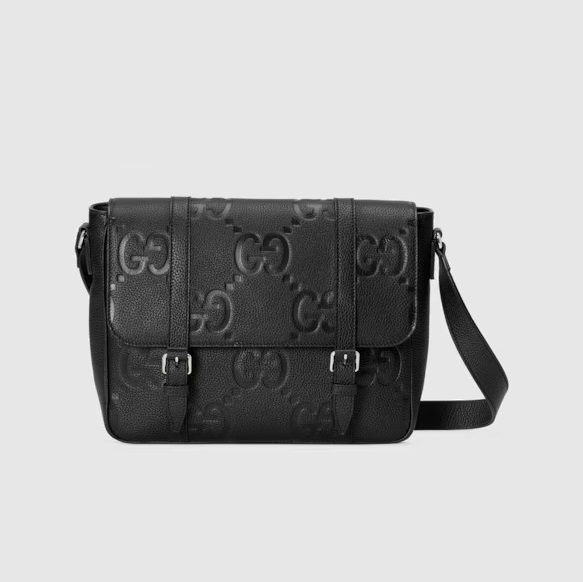 GUCCI-760234 구찌 블랙 점보 GG 미디엄 메신저백 31cm