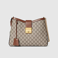 GUCCI-‎795113 구찌 베이지/에보니 화이트 패들락 GG 미디엄 숄더백 32.5cm