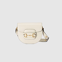 GUCCI-‎760191 구찌 브라운레더 홀스빗 1955 라운드 미니 숄더백 18cm