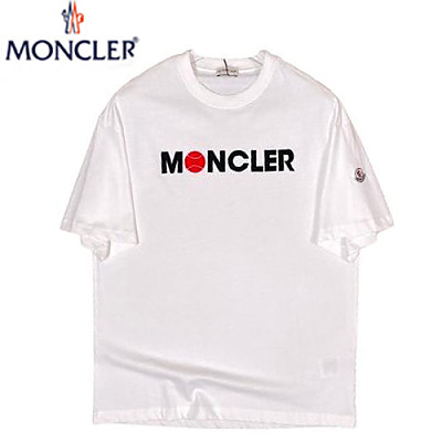 MONCLER-06088 몽클레어 화이트 프린트 장식 티셔츠 남여공용