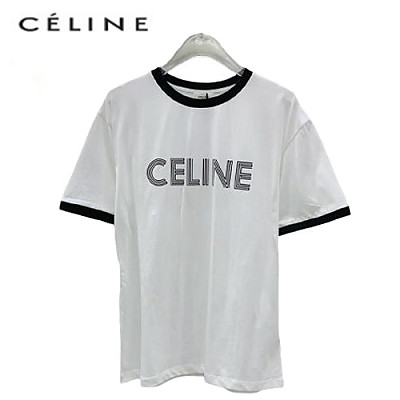 CELINE-06089 셀린느 블랙 CELINE 프린트 장식 티셔츠 남여공용