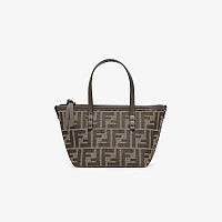 FENDI-펜디 미드나잇 블루 FF 자카드 롤 미니 쇼퍼 백 15.5cm - 8BS096AOVJF1PIR