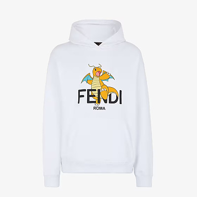 FENDI-FS9627 펜디x프라그먼트x포켓몬 블랙 코튼 남녀 후드 티셔츠