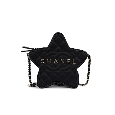 CHANEL-AS4579 샤넬 24C 메탈릭 실버/골드 램스킨 스타 핸드백 22.5cm