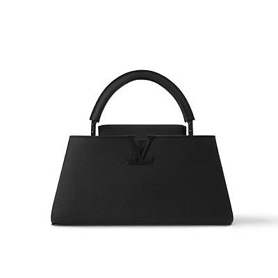 LV-M54663 루이비통 블랙 골드 모노그램 플라워 카퓌신 MM 핸드백 31.5cm