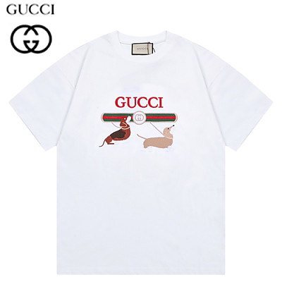 GUCCI-06204 구찌 블랙 아플리케 장식 티셔츠 남여공용