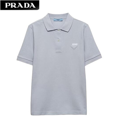 PRADA-39587 프라다 바닐라 피케 폴로 셔츠 여성용