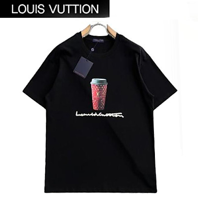 LOUIS VUITTON-06251 루이비통 화이트 프린트 장식 티셔츠 남성용