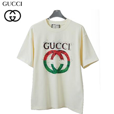 GUCCI-06237 구찌 블랙 GG 프린트 장식 티셔츠 남여공용