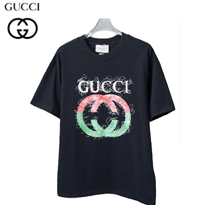 GUCCI-06236 구찌 아이보리 GG 프린트 장식 티셔츠 남여공용