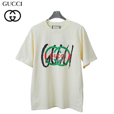 GUCCI-06238 구찌 블랙 GG 프린트 장식 티셔츠 남여공용