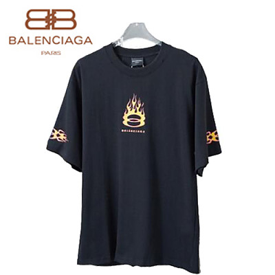 BALENCIAGA-062310 발렌시아가 옐로우 프린트 장식 빈티지 티셔츠 남여공용